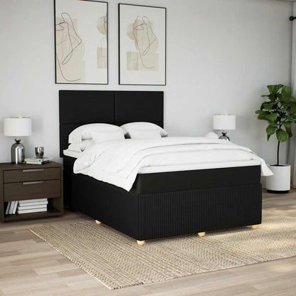 Giroletto a Molle con Materasso Grigio Scuro 160x200 cm Tessuto | homemem39