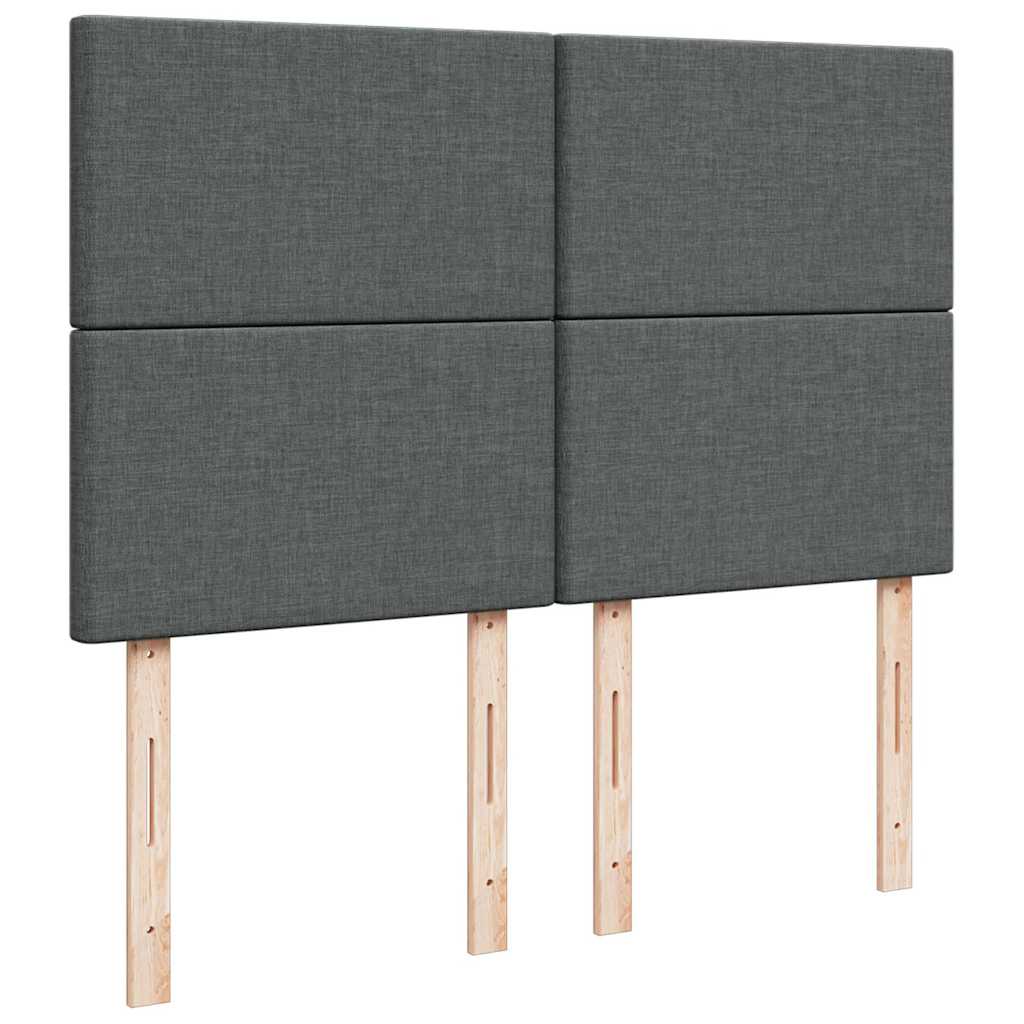 Giroletto a Molle con Materasso Grigio Scuro 160x200 cm Tessuto | homemem39