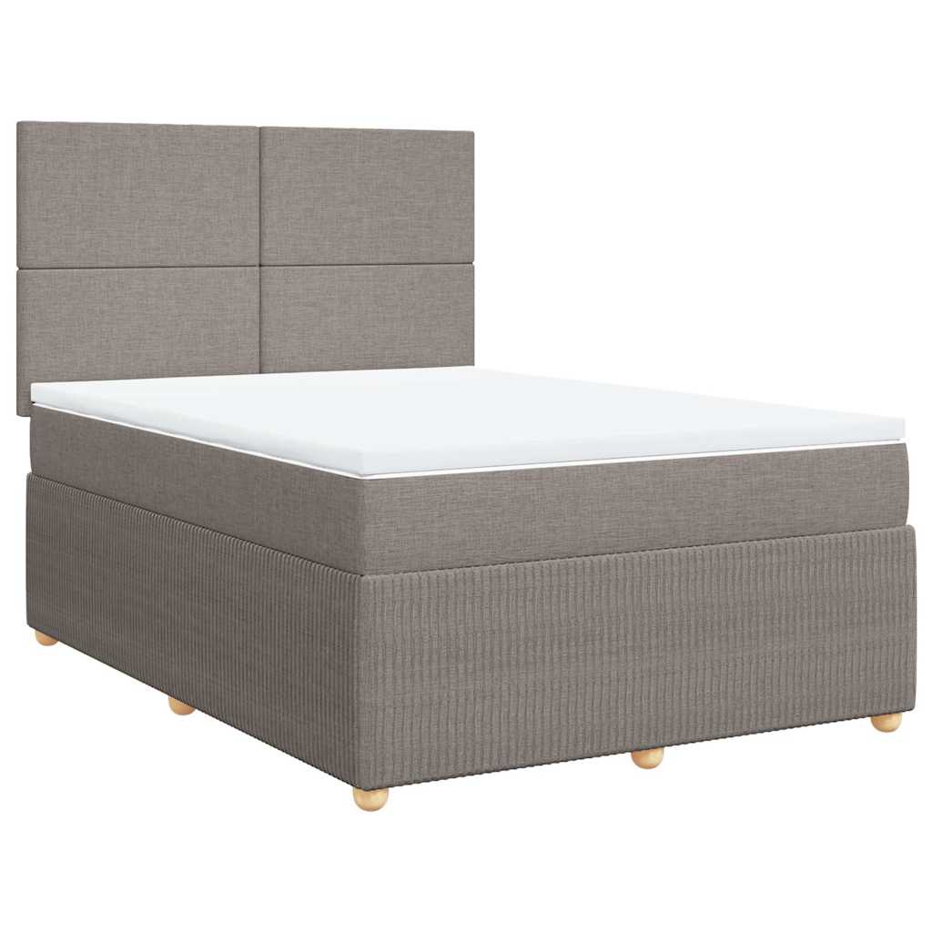 Giroletto a Molle con Materasso Tortora 160x200 cm in Tessuto | homemem39