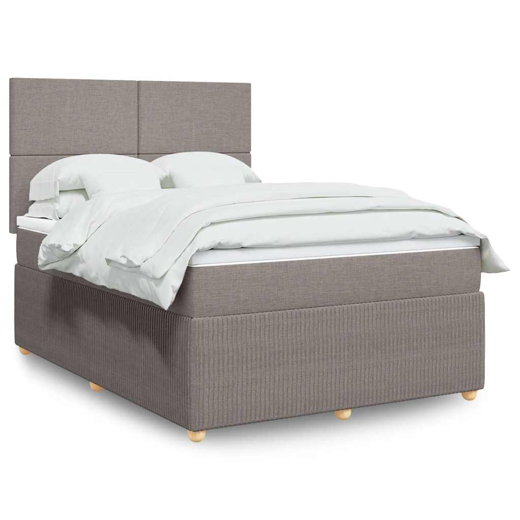 Giroletto a Molle con Materasso Tortora 160x200 cm in Tessuto | homemem39