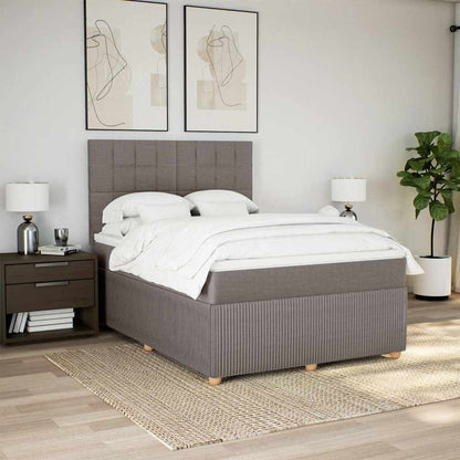 Giroletto a Molle con Materasso Tortora 160x200 cm in Tessuto | homemem39