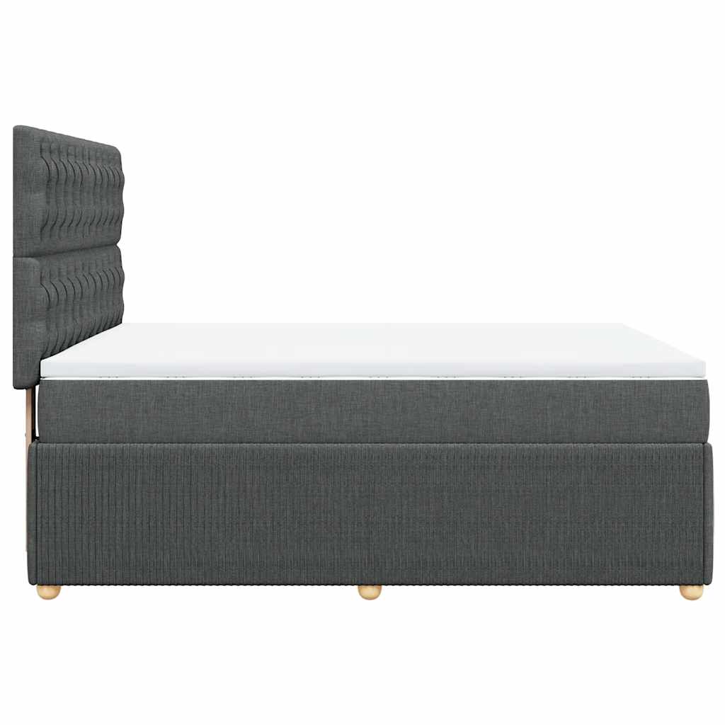Giroletto a Molle con Materasso Grigio Scuro 160x200 cm Tessuto | homemem39