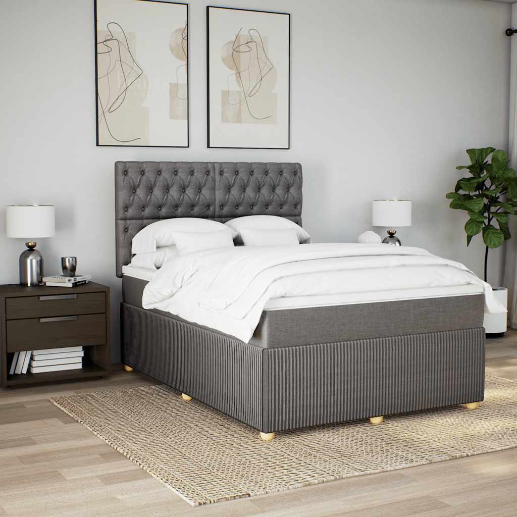 Giroletto a Molle con Materasso Tortora 160x200 cm in Tessuto | homemem39