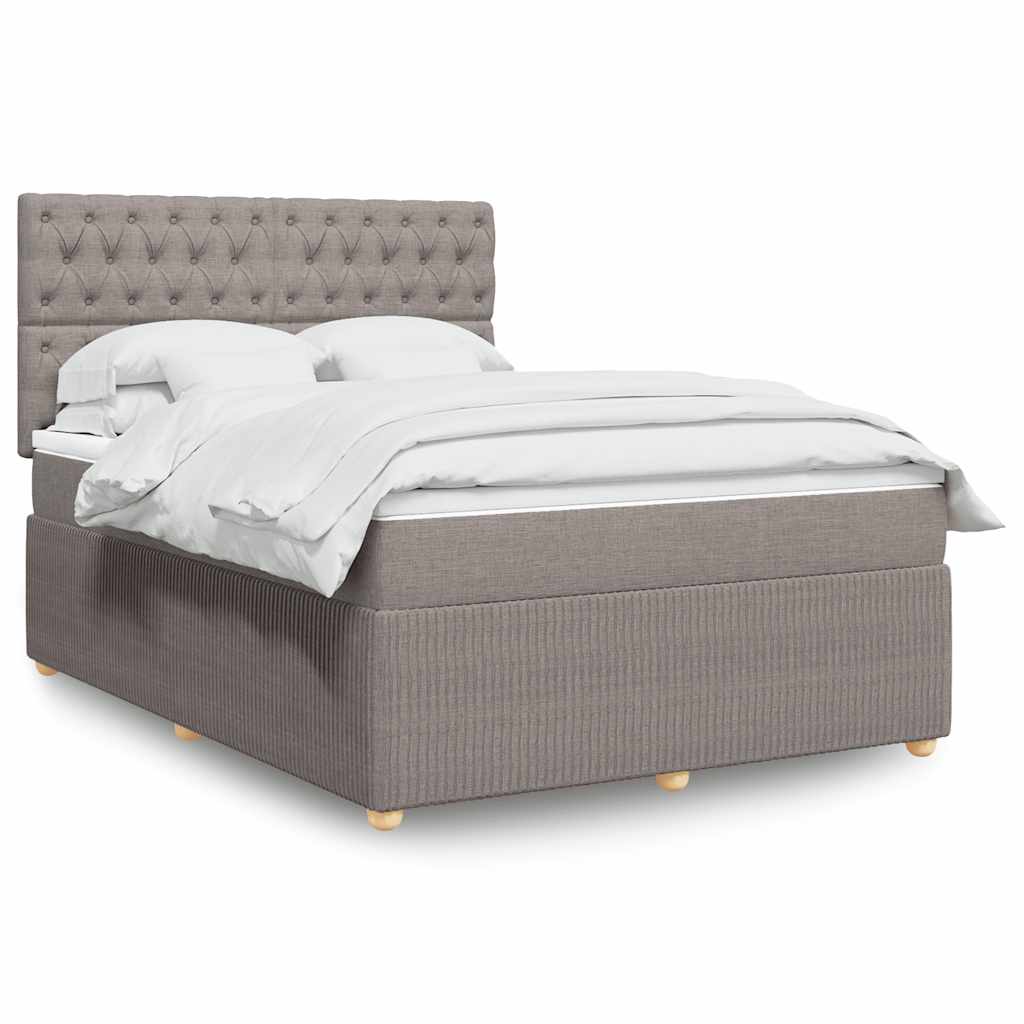 Giroletto a Molle con Materasso Tortora 160x200 cm in Tessuto | homemem39