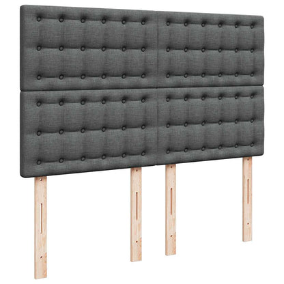 Giroletto a Molle con Materasso Grigio Scuro 160x200 cm Tessuto | homemem39