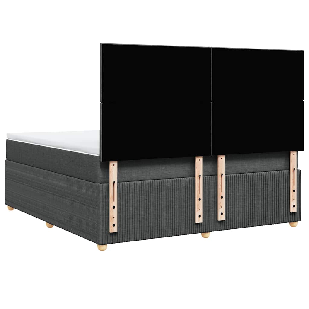 Giroletto a Molle con Materasso Grigio Scuro 180x200 cm Tessuto - homemem39