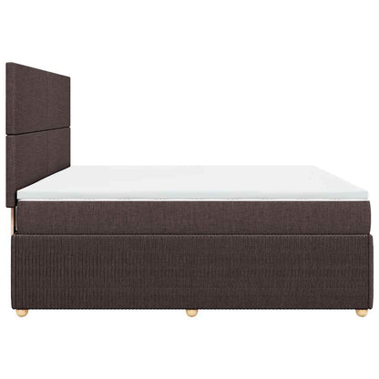 Giroletto a Molle con Materasso Marrone Scuro 180x200cm Tessuto | homemem39