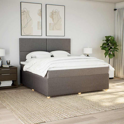 Giroletto a Molle con Materasso Tortora 180x200 cm in Tessuto | homemem39