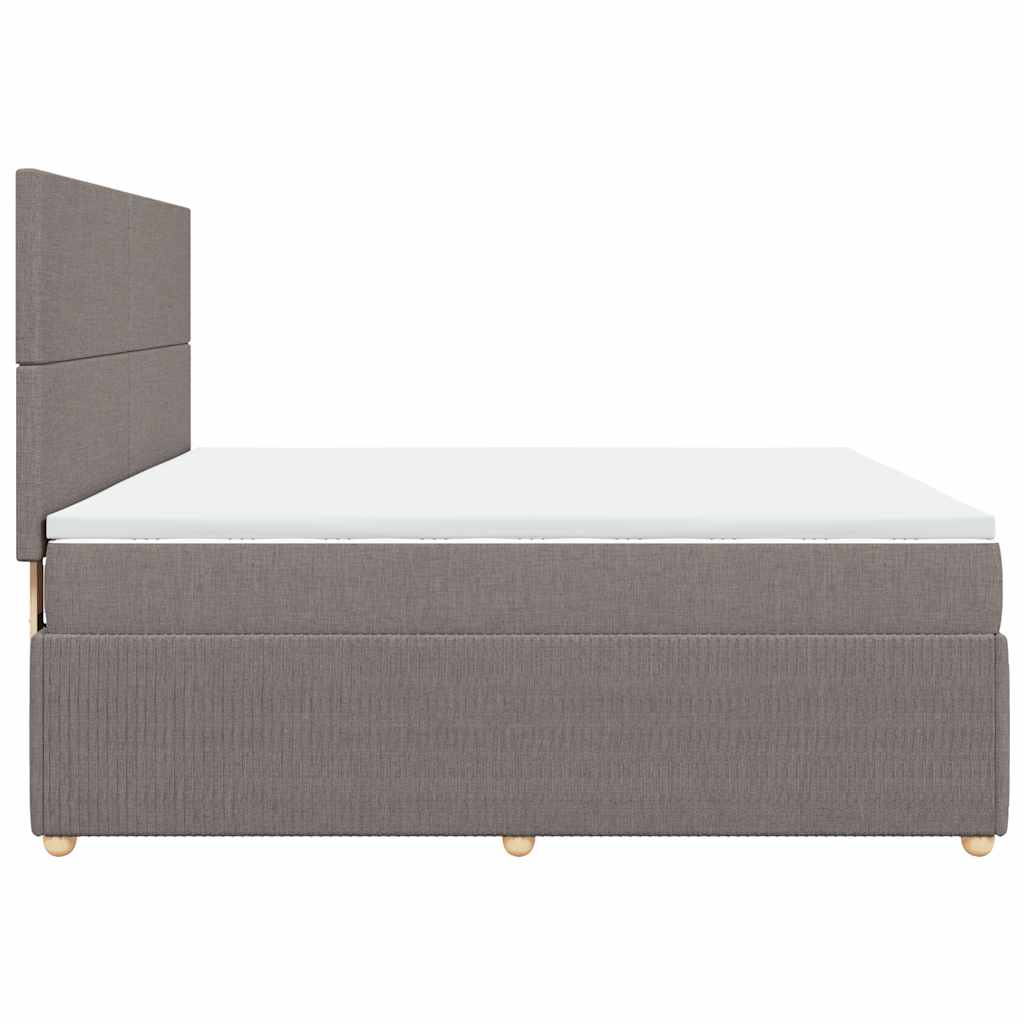 Giroletto a Molle con Materasso Tortora 180x200 cm in Tessuto | homemem39