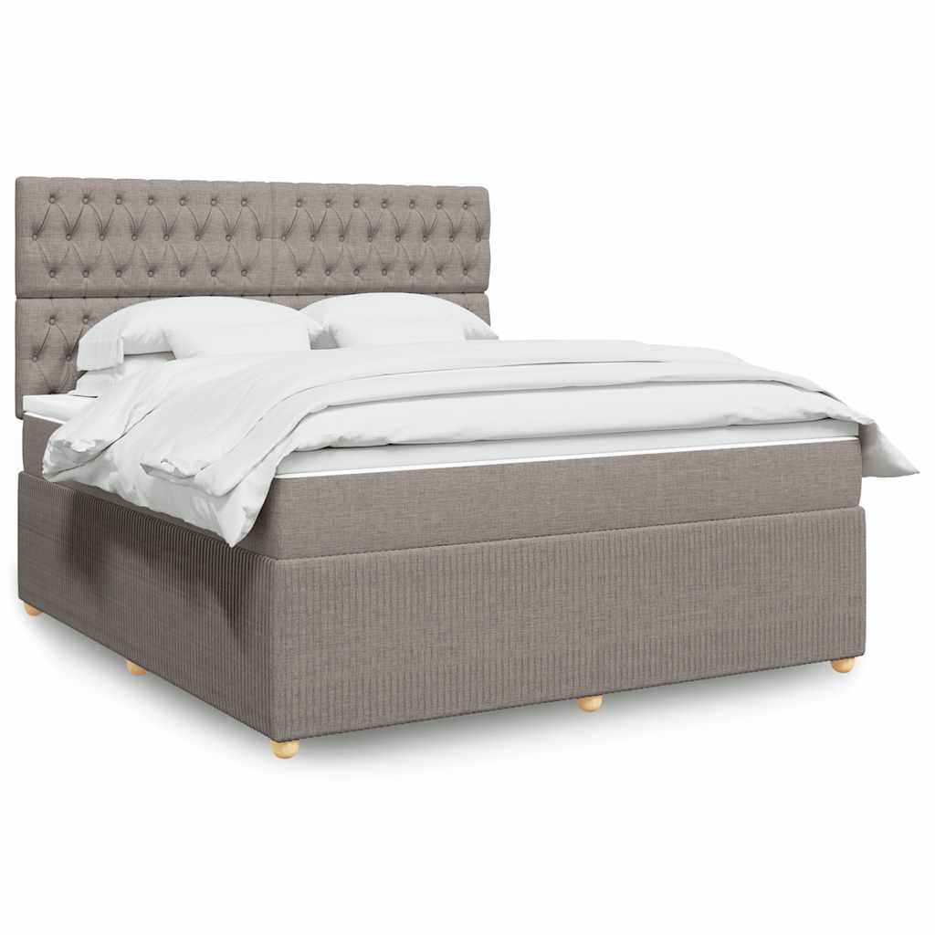 Giroletto a Molle con Materasso Tortora 180x200 cm in Tessuto | homemem39