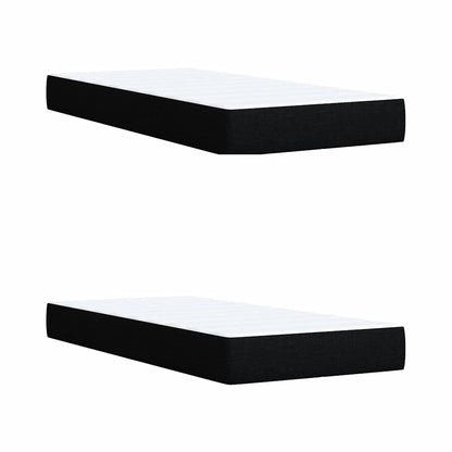 Giroletto a Molle con Materasso Nero 200x200 cm in Tessuto - homemem39