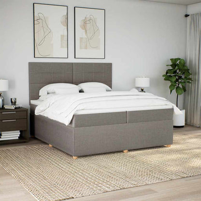 Giroletto a Molle con Materasso Tortora 200x200 cm in Tessuto | homemem39