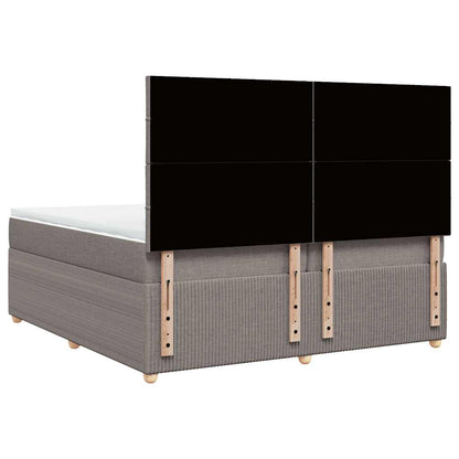 Giroletto a Molle con Materasso Tortora 200x200 cm in Tessuto | homemem39