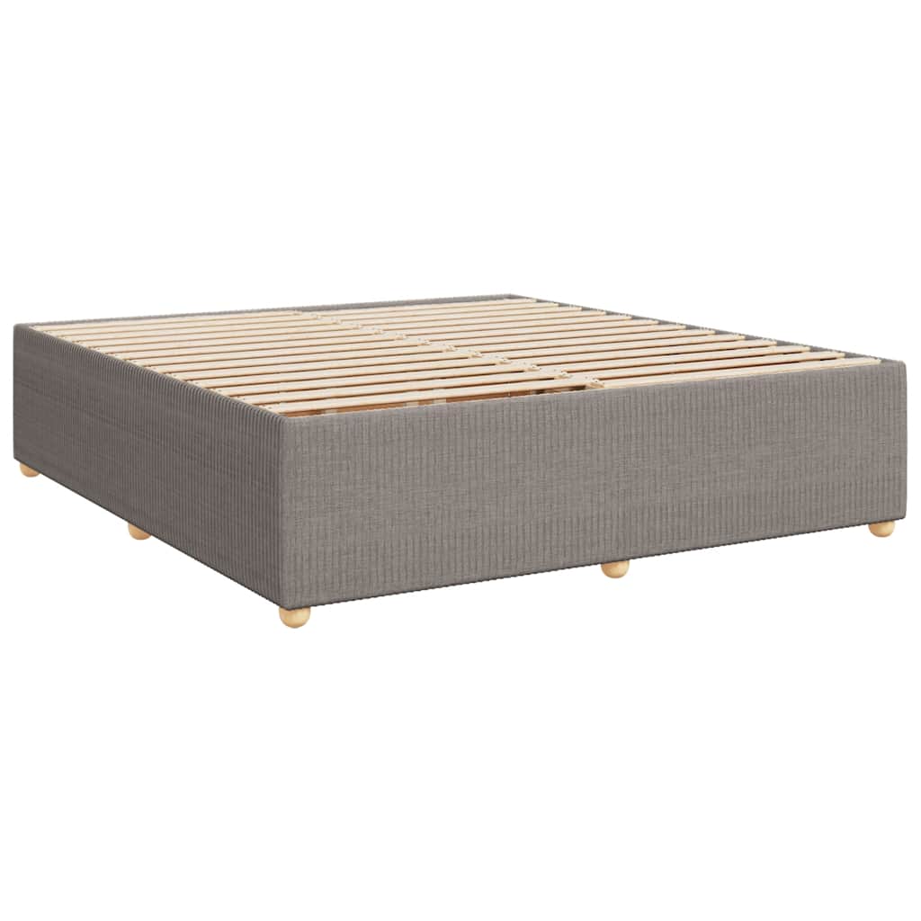 Giroletto a Molle con Materasso Tortora 200x200 cm in Tessuto | homemem39