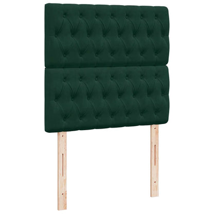 Giroletto a Molle con Materasso Verde Scuro 80x200 cm Velluto | homemem39
