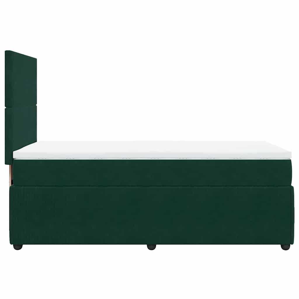 Giroletto a Molle con Materasso Verde Scuro 90x190 cm Velluto | homemem39