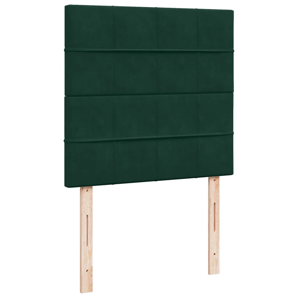 Giroletto a Molle con Materasso Verde Scuro 90x190 cm Velluto | homemem39
