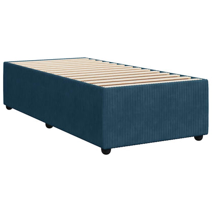Giroletto a Molle con Materasso Blu Scuro 100x200 cm in Velluto | homemem39
