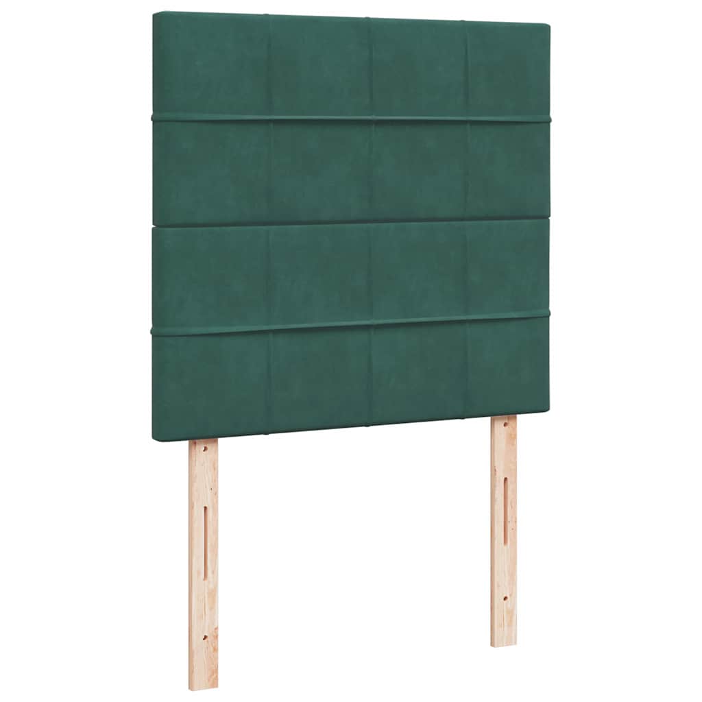 Giroletto a Molle con Materasso Verde Scuro 100x200 cm Velluto - homemem39