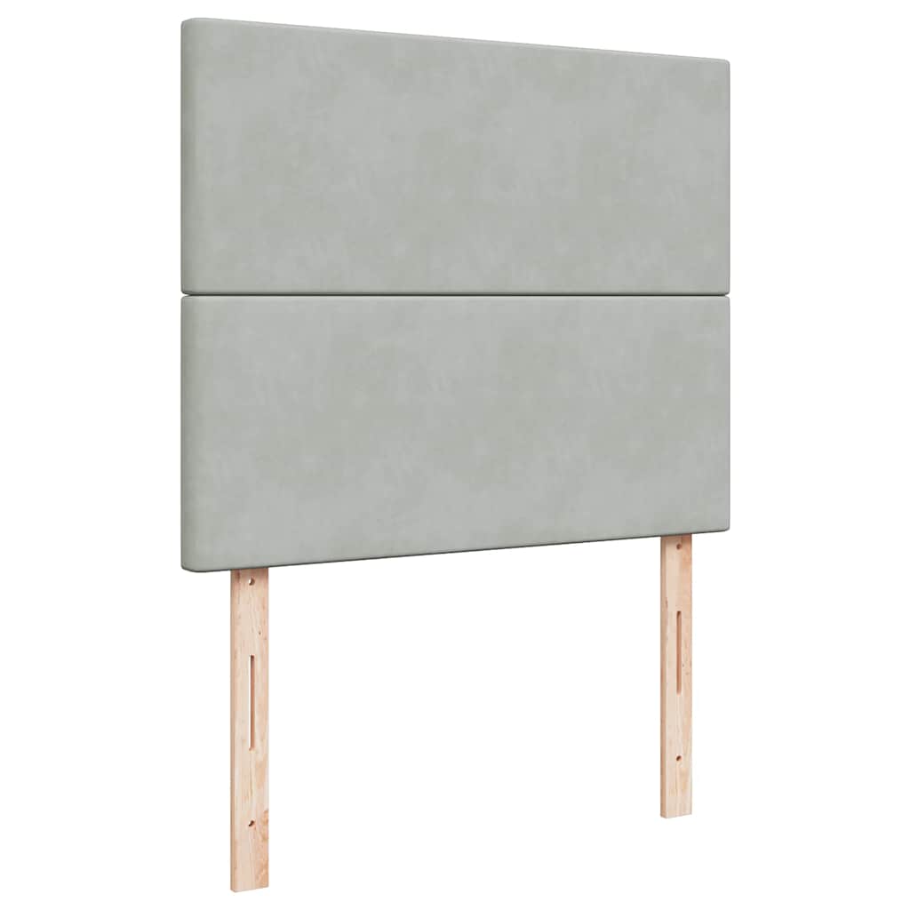 Giroletto a Molle con Materasso Grigio Chiaro 120x200cm Velluto | homemem39