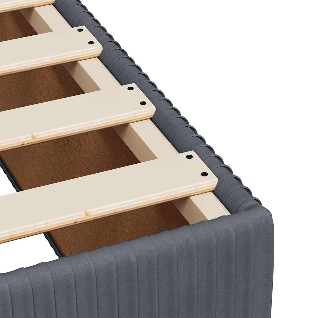 Giroletto a Molle con Materasso Grigio Scuro 120x200 cm Velluto | homemem39