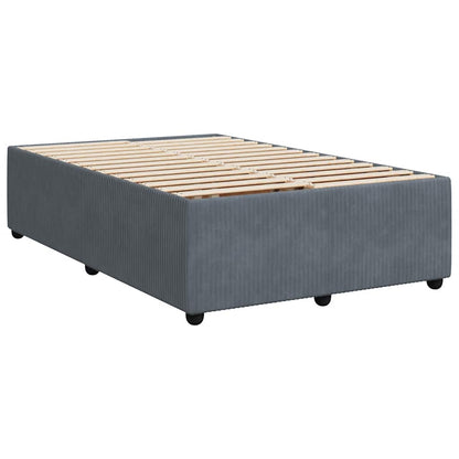 Giroletto a Molle con Materasso Grigio Scuro 120x200 cm Velluto | homemem39