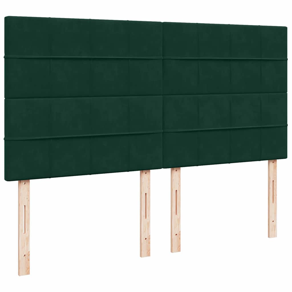 Giroletto a Molle con Materasso Verde Scuro 180x200 cm Velluto | homemem39