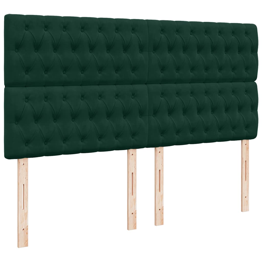 Giroletto a Molle con Materasso Verde Scuro 180x200 cm Velluto | homemem39