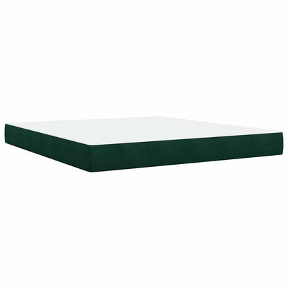 Giroletto a Molle con Materasso Verde Scuro 180x200 cm Velluto | homemem39