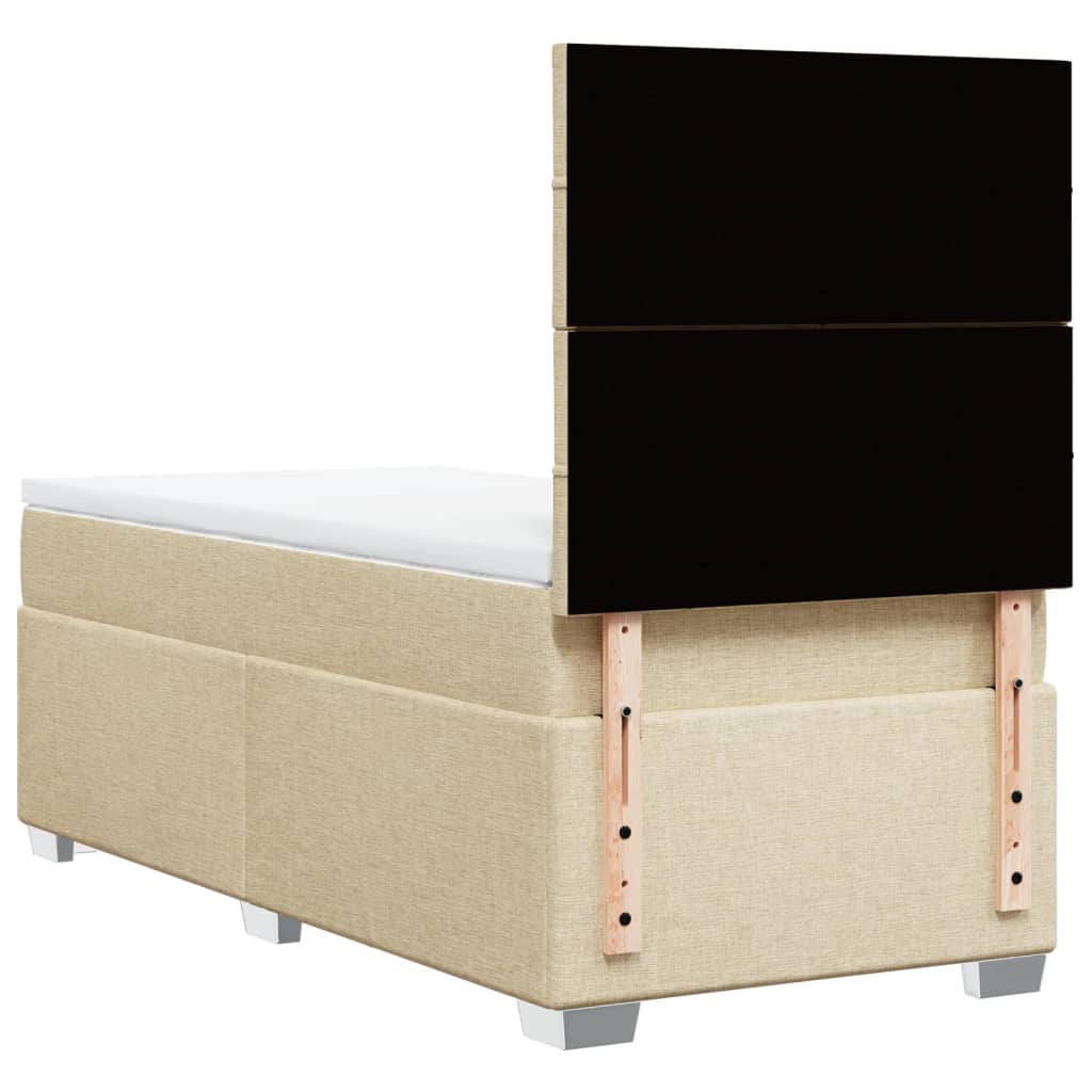 Giroletto a Molle con Materasso Crema 80x200 cm inTessuto | homemem39