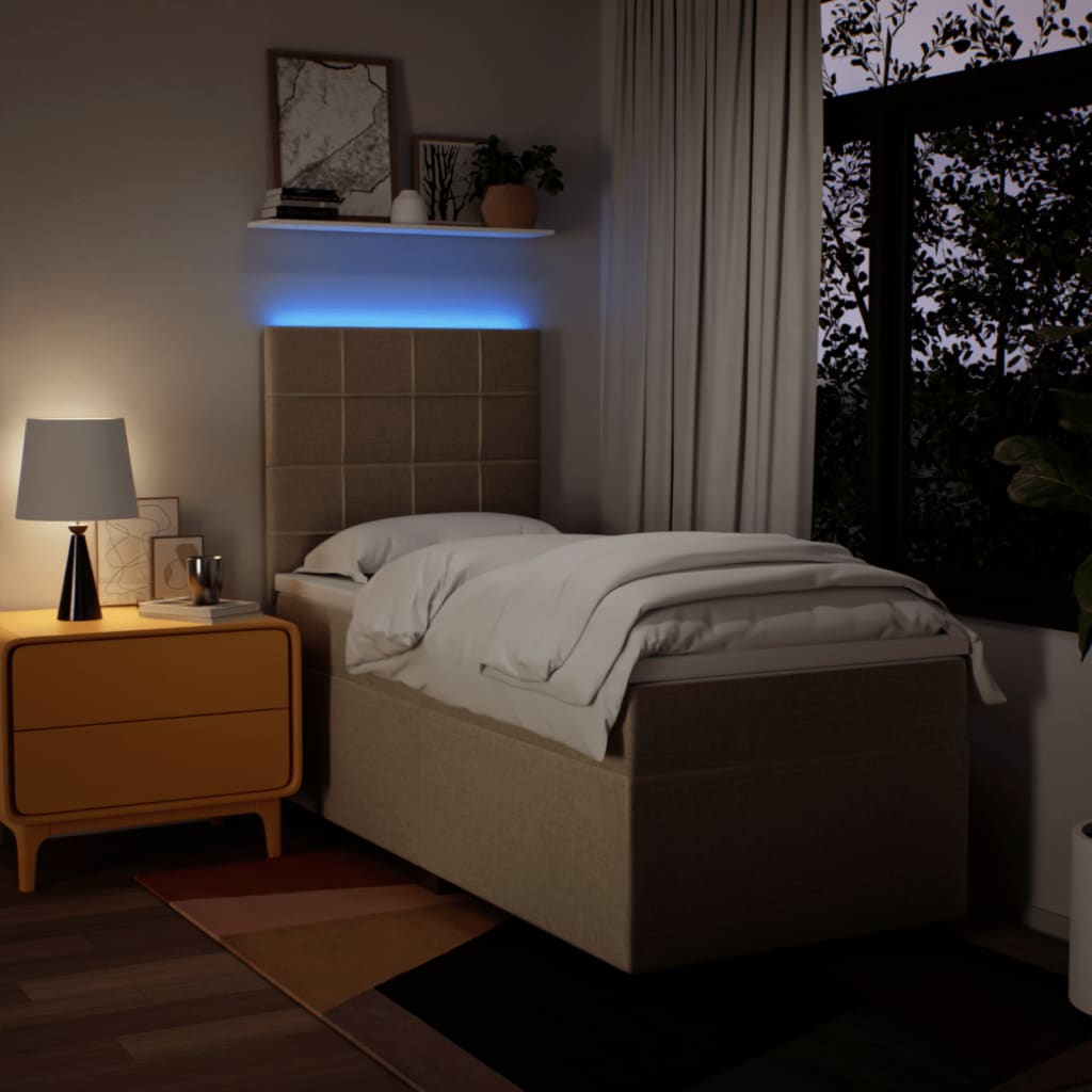 Giroletto a Molle con Materasso Crema 80x200 cm inTessuto - homemem39