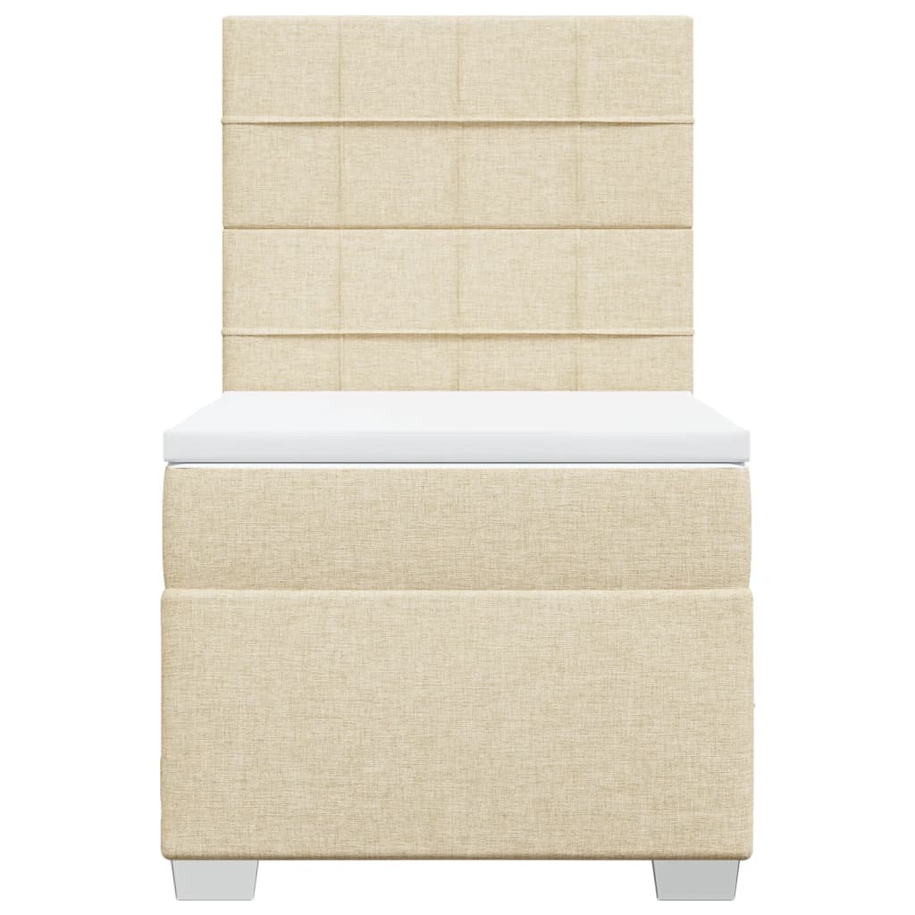 Giroletto a Molle con Materasso Crema 80x200 cm inTessuto - homemem39