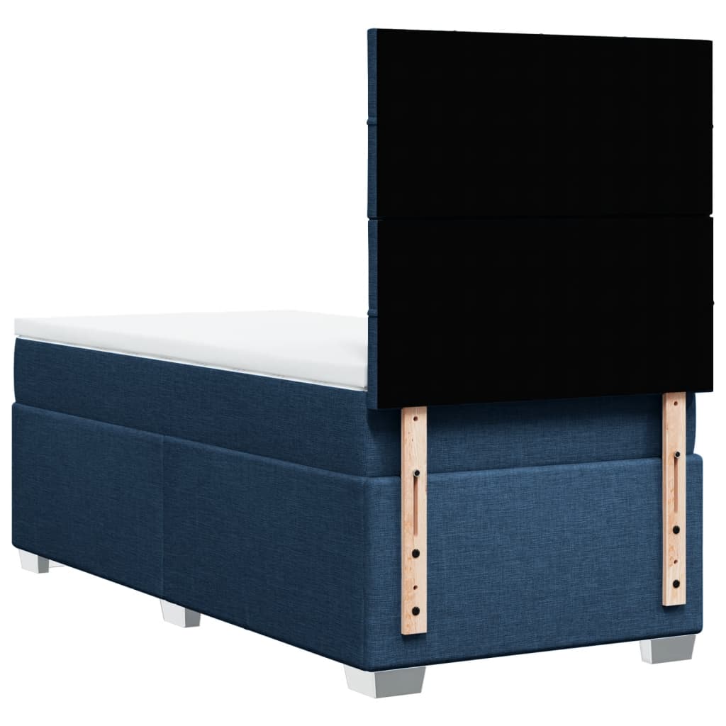 Giroletto a Molle con Materasso Blu 80x200 cm inTessuto