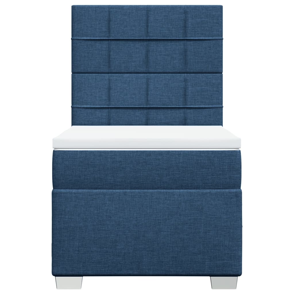 Giroletto a Molle con Materasso Blu 80x200 cm inTessuto
