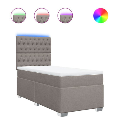Giroletto a Molle con Materasso Tortora 80x200 cm inTessuto | homemem39