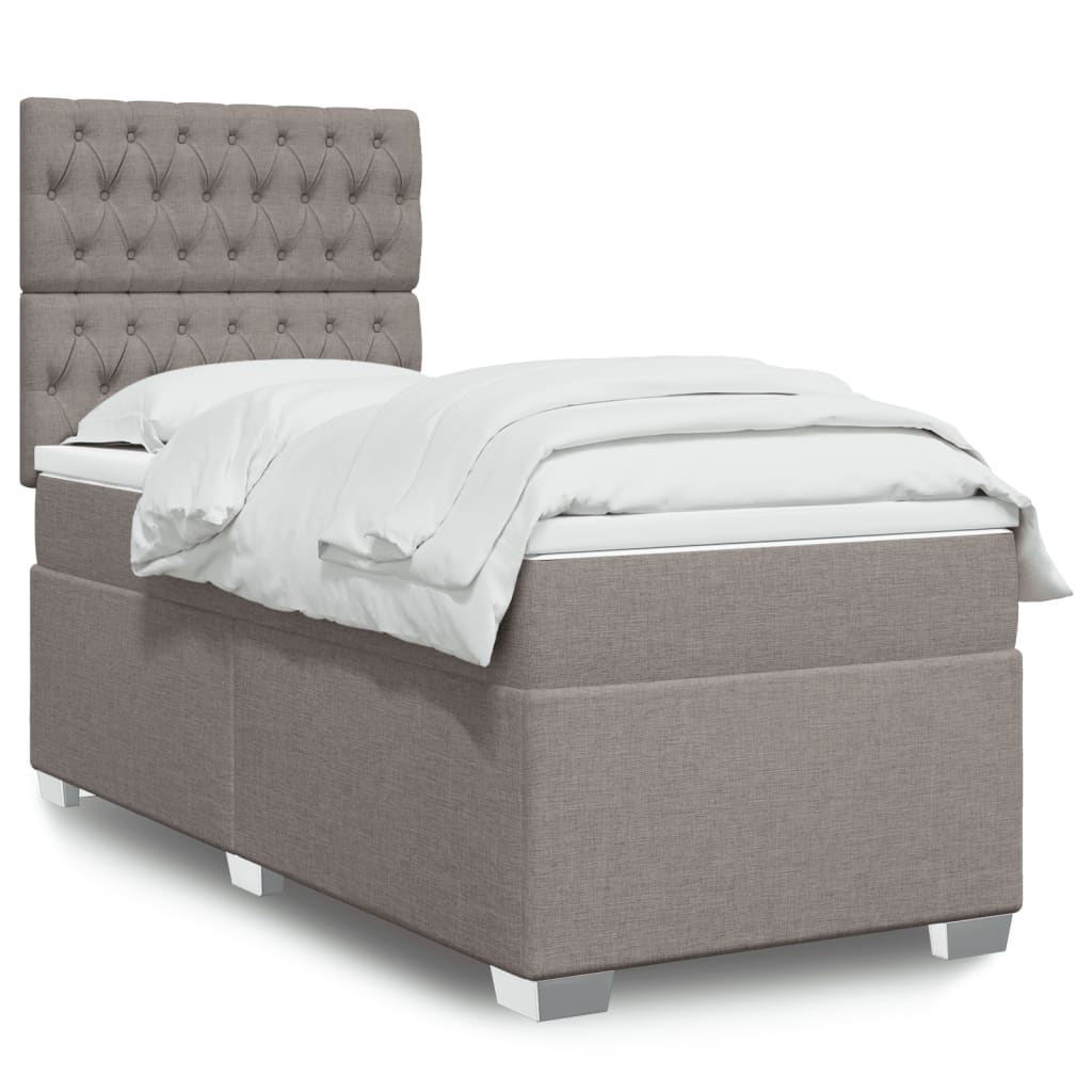 Giroletto a Molle con Materasso Tortora 80x200 cm inTessuto | homemem39