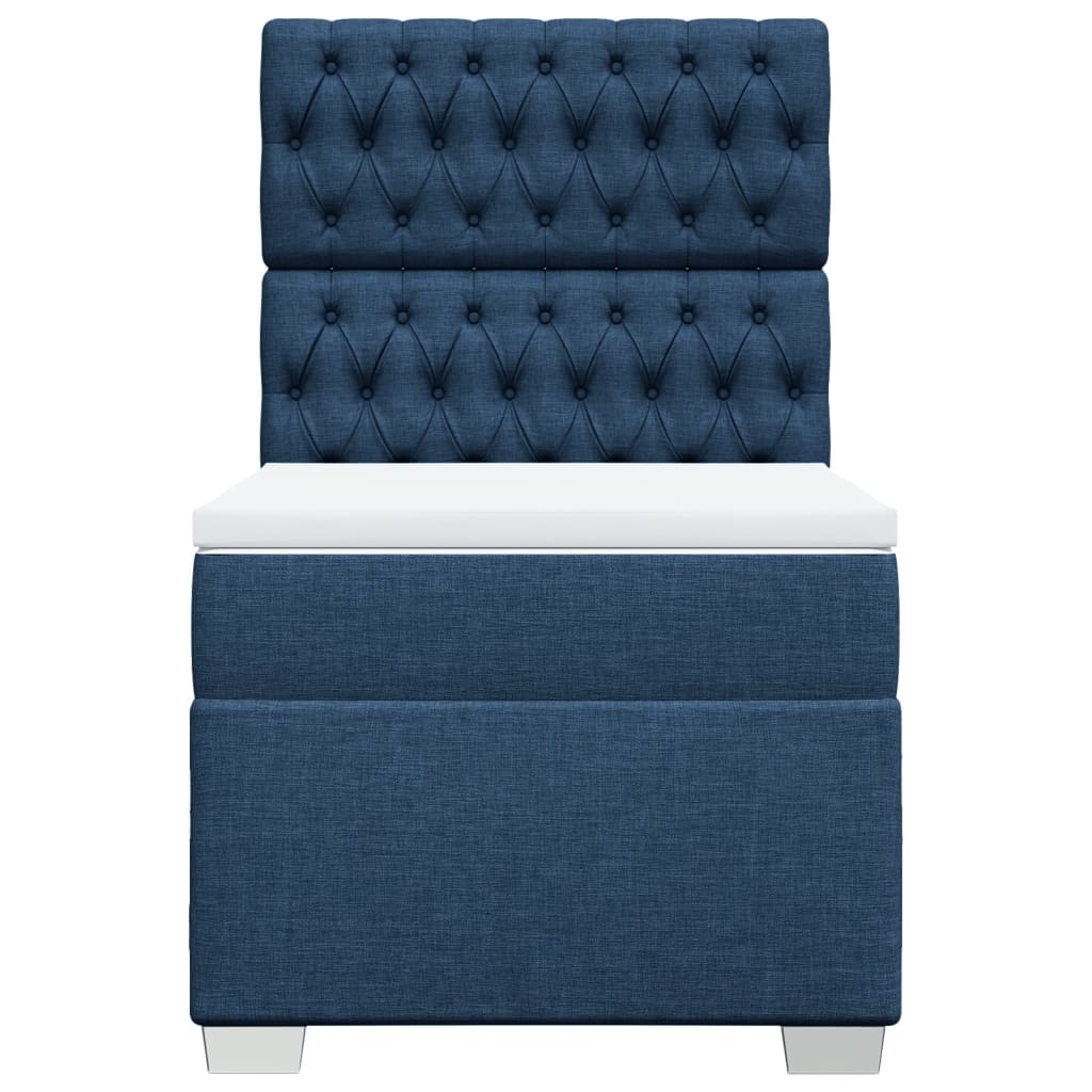 Giroletto a Molle con Materasso Blu 80x200 cm inTessuto