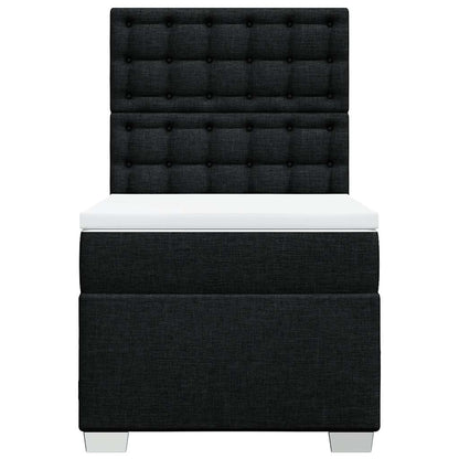 Giroletto a Molle con Materasso Nero 80x200 cm inTessuto