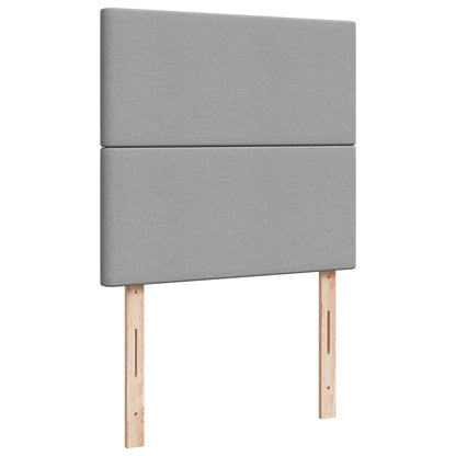 Giroletto a Molle con Materasso Grigio Chiaro 90x200 cm Tessuto - homemem39