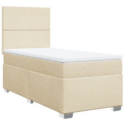 Giroletto a Molle con Materasso Crema 90x200 cm inTessuto | homemem39