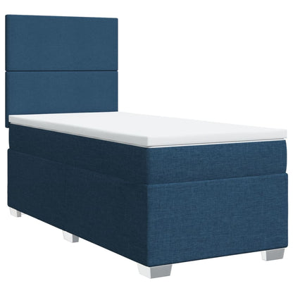 Giroletto a Molle con Materasso Blu 90x200 cm inTessuto | homemem39