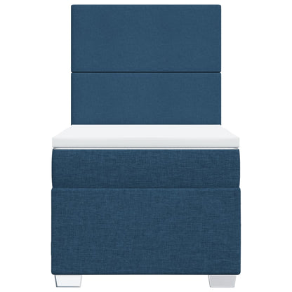 Giroletto a Molle con Materasso Blu 90x200 cm inTessuto | homemem39