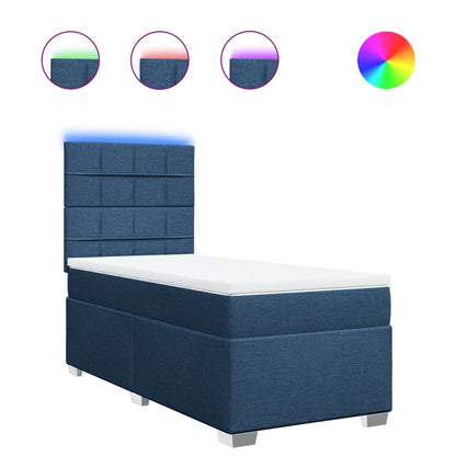 Giroletto a Molle con Materasso Blu 90x200 cm inTessuto | homemem39