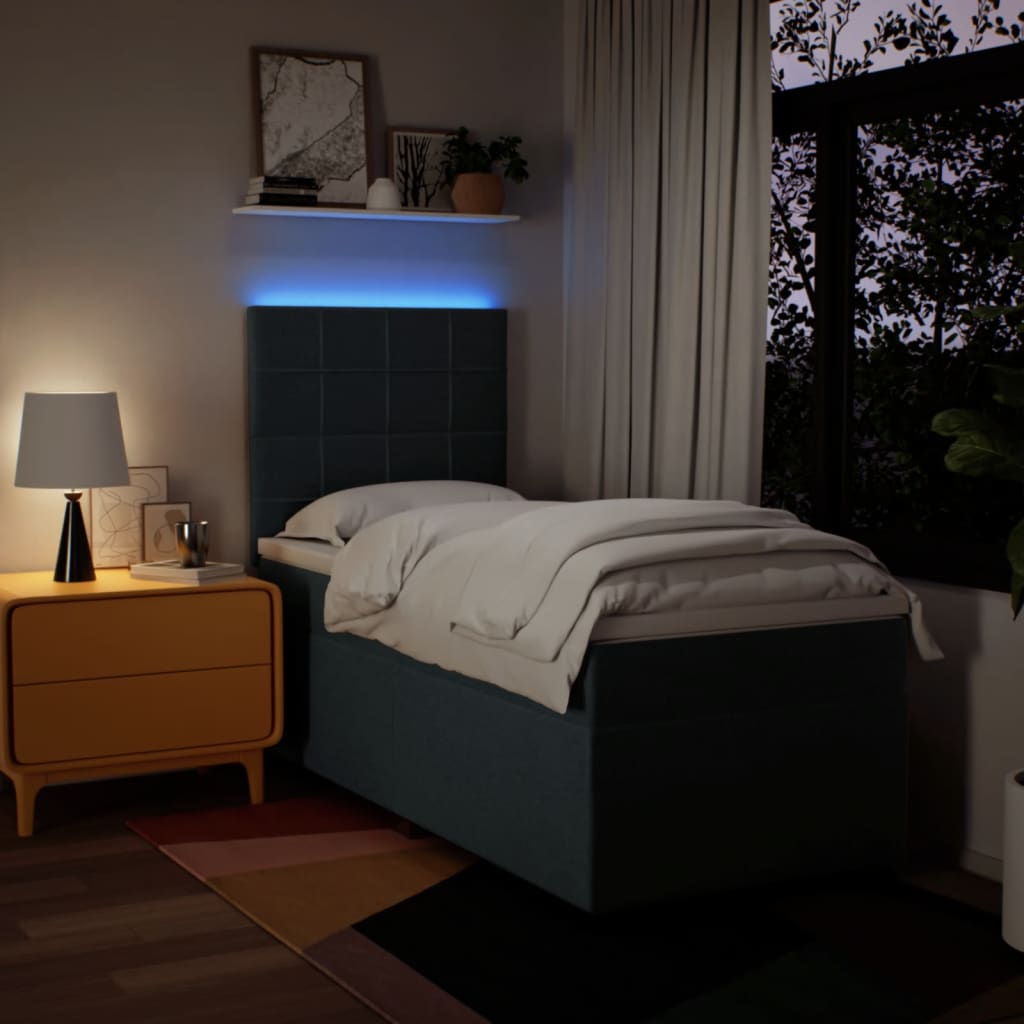 Giroletto a Molle con Materasso Blu 90x200 cm inTessuto | homemem39