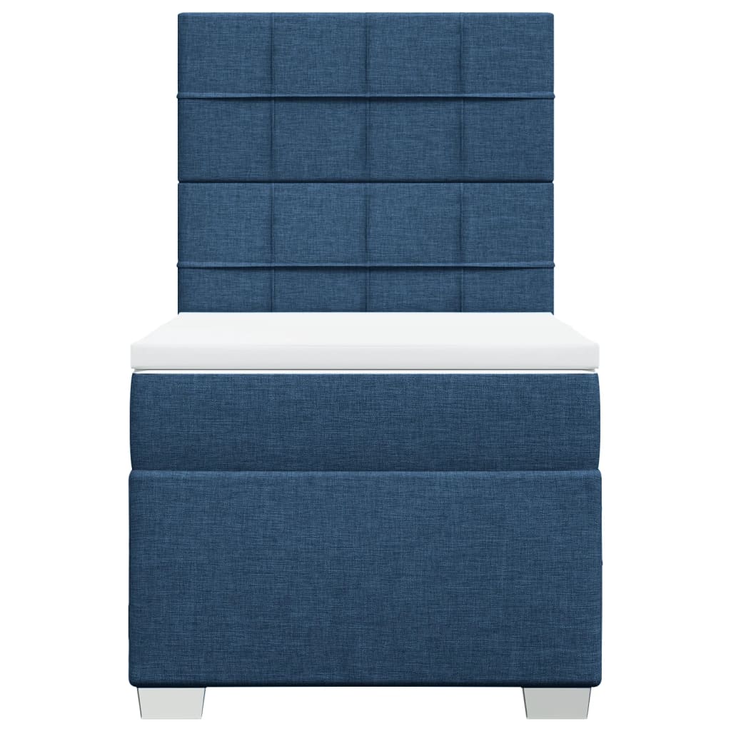 Giroletto a Molle con Materasso Blu 90x200 cm inTessuto | homemem39