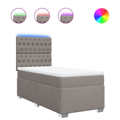 Giroletto a Molle con Materasso Tortora 90x200 cm inTessuto | homemem39