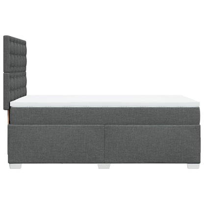 Giroletto a Molle con Materasso Grigio Scuro 90x200 cm Tessuto - homemem39