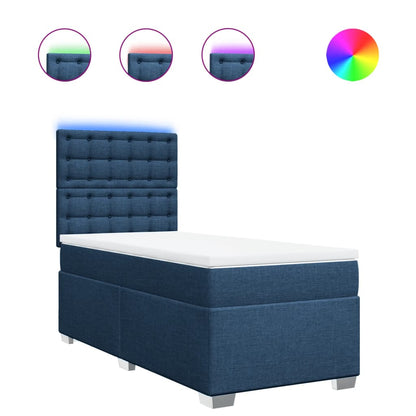 Giroletto a Molle con Materasso Blu 90x200 cm inTessuto | homemem39