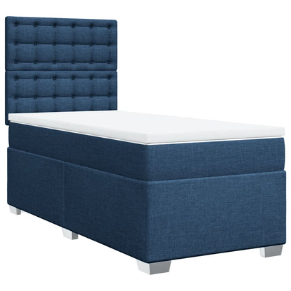 Giroletto a Molle con Materasso Blu 90x200 cm inTessuto | homemem39