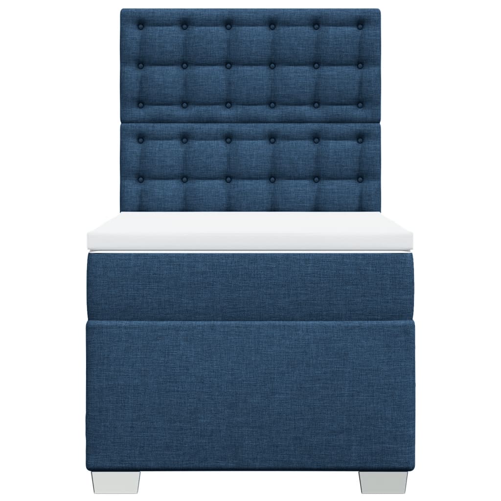 Giroletto a Molle con Materasso Blu 90x200 cm inTessuto | homemem39